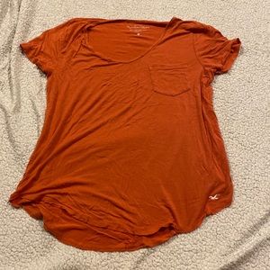Orange soft hollister tshirt